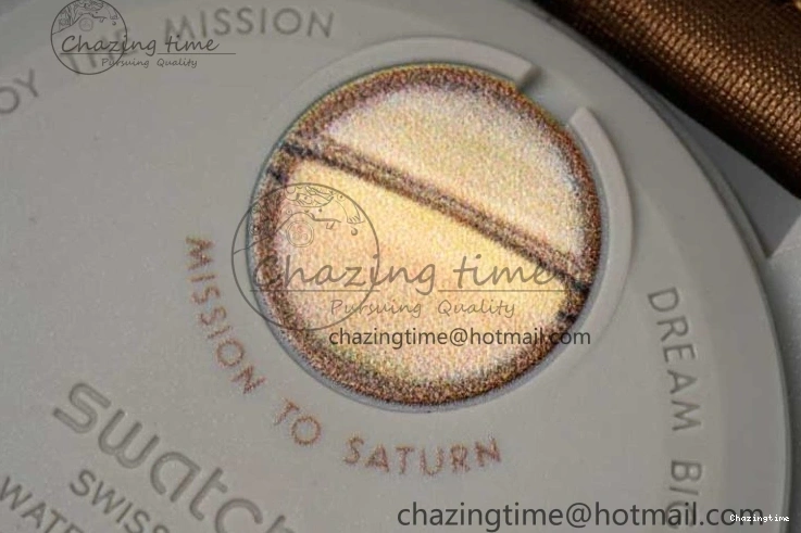 0427 Speedmaster Misson To Saturn 1:1 Best Edition Beige Dial On Nylon Strap Quartz Casual 7861